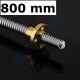 Husillo Tornillo Trapezoidal Cuadrado T8 CNC 800mm