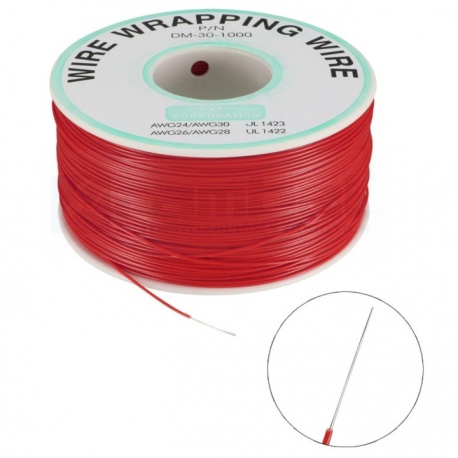 Cable Rollo Cobre Rojo - 30AWG