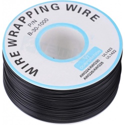 Cable Rollo Cobre Negro - 30AWG 230mt