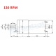 Motor Reductor JGA25-370 12V 130RPM