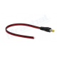 Conector DC Plug Pigtail Macho, para 12VDC, cables de cobre completo