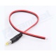 Conector DC Plug Pigtail Macho, para 12VDC, cables de cobre completo