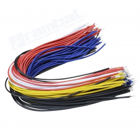 Cable Estañado 24 AWG 20cm/100 Piezas