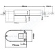 Actuador Lineal 14POT + Feedback Potenciómetro 70Kg IP66 12V