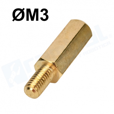 Separador hexagonal M3 10x6mm