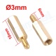 Separador hexagonal M3 10x6mm