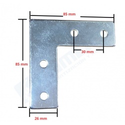 Pletina Conector Soporte 85 x 85 Tipo L Perfiles 2020 CNC