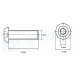 Tornillo Perno Hexagonal M5 L16mm