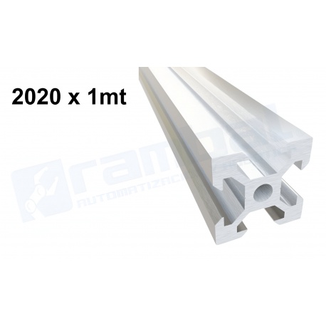 Riel Lineal Perfil 2020 T-Slot 20x20x1000mm.