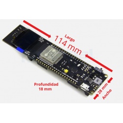 Placa ESP32 WiFi Bluetooth 0,96 pulgadas OLED para baterias 18650