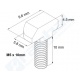 Tornillo Cabeza Martillo M5x10mm para Perfil 2020