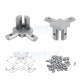 Angulo Conector Triple de Metal para Perfiles 20×20