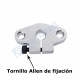 Soporte ovalado Eje Guia 16mm.