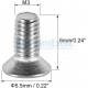 Tornillo Cruz Cabeza Avellanada M3 6mm