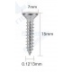Tornillo Cruz Cabeza Avellanada M4 L12mm