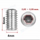 Set 10 Tornillo M4 x 6mm Punta Allen