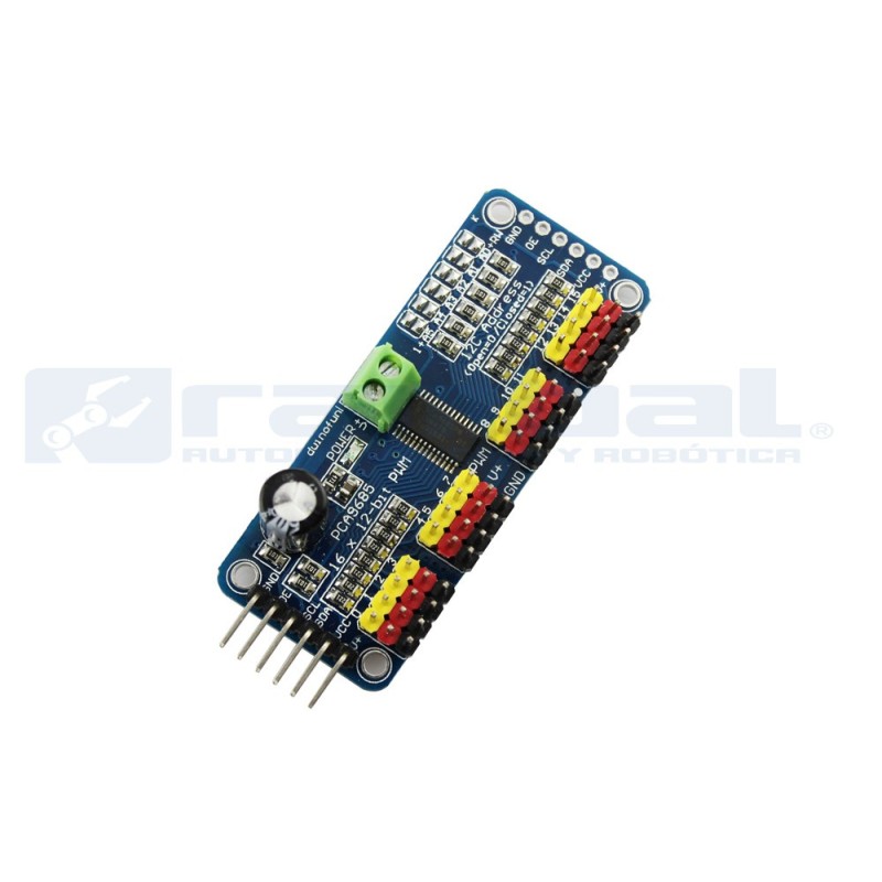 Controlador servo PWM de 16 canales con interface I2C