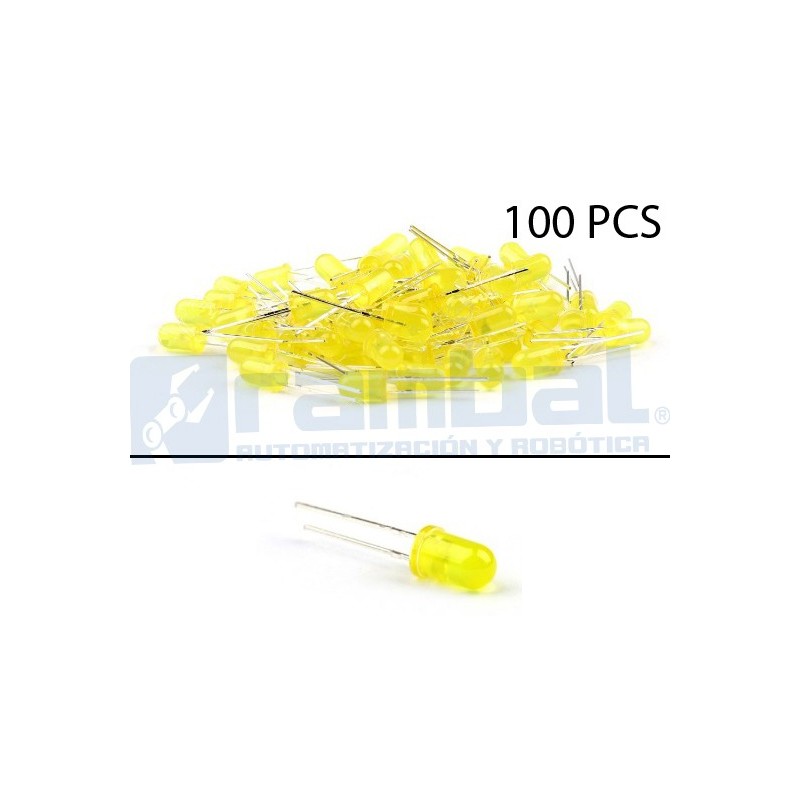 LED Basico Amarillo - 5mm - 100pcs