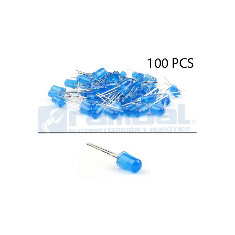 LED Basico Azul - 5mm - 100pcs