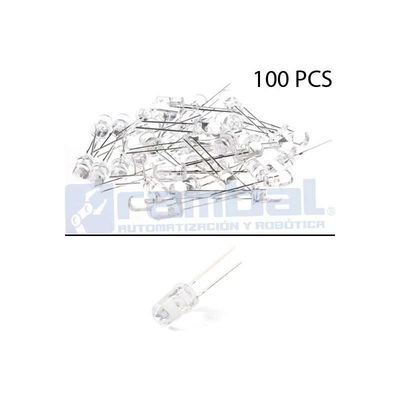 LED Basico Blanco - 5mm - 100pcs