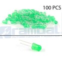 LED Basico Verde - 5mm - 100pcs
