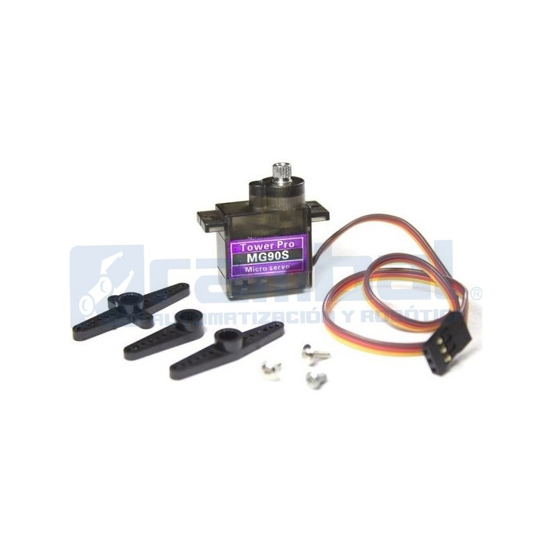 Motor Servo Engranajes Metálicos MG90S Micro Size 360