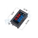 Voltimetro Amperimetro 100V 10A display rojo azul