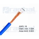Cable Flexible 18 AWG Rojo