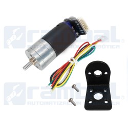 kit motor reductor con encoder 100rpm con soporte