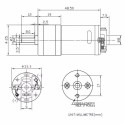kit motor reductor con encoder 100rpm con soporte