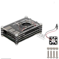 Caja acrilica Raspberry pi4 + FAN