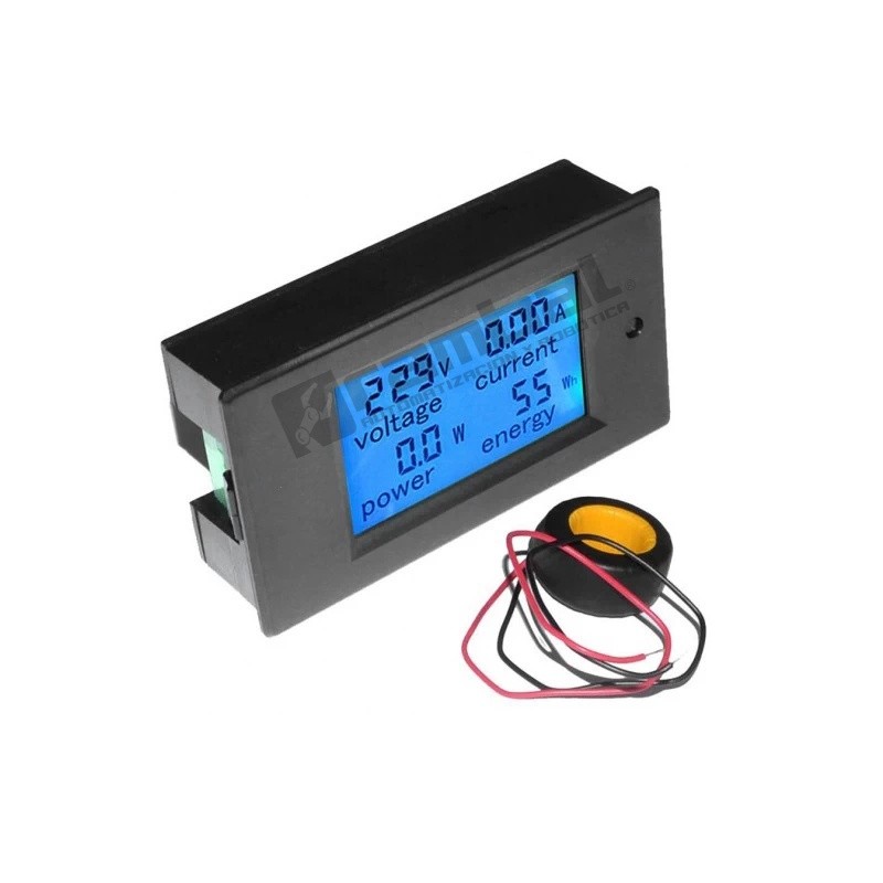 LCD digital con voltímetro y amperímetro (AC)