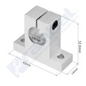 Soporte vertical Eje Guia 10mm.