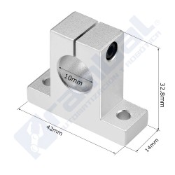 Soporte vertical Eje Guia 10mm.
