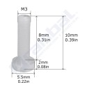 Tornillo Cruz Nylon M3 8mm