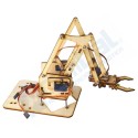 Kit Brazo Robótico Madera 4 DOF (MG90S) (4 DOF Wooden Robotic Arm Kit)