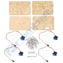 Kit Brazo Robótico Madera 4 DOF (MG90S) (4 DOF Wooden Robotic Arm Kit)