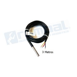 Sonda Temperatura Acero Inoxidable Cromo Niquel DS18B20 3M