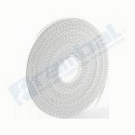 Correa Dentada abierta 2GT 10mm color blanco 1M