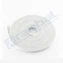 Correa Dentada abierta 2GT 10mm color blanco 1M