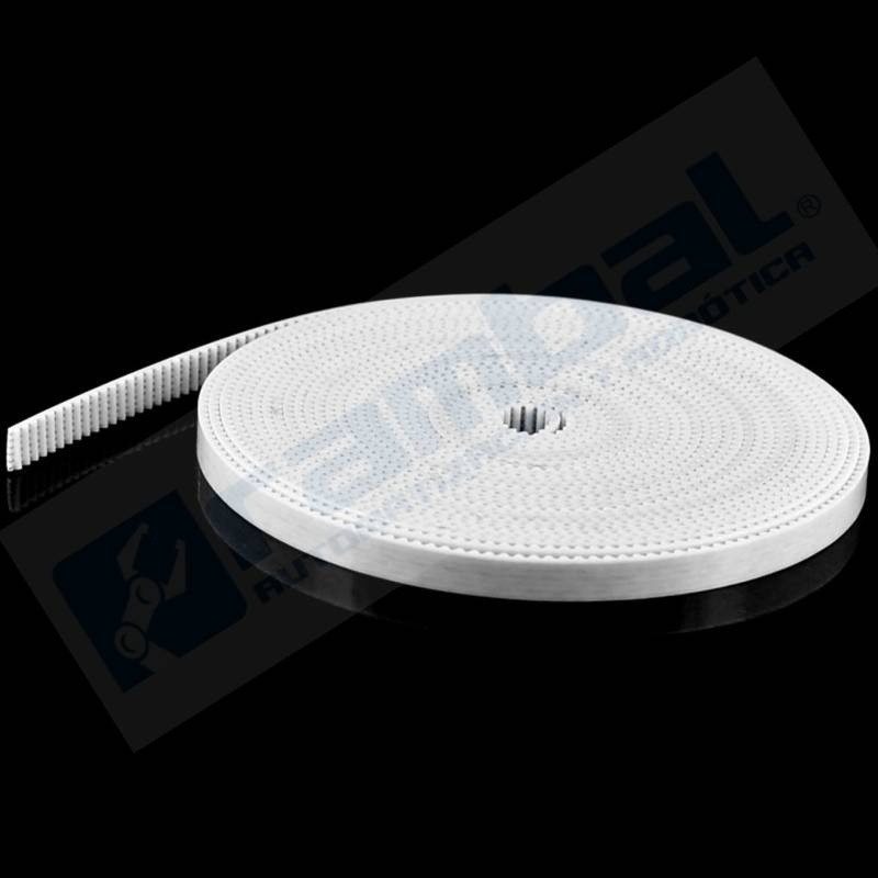 Correa Dentada abierta 2GT 10mm color blanco 1M