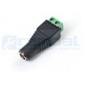 Adaptador DC Macho-Hembra 5,5x2,1mm con tornillos