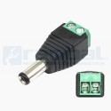 Adaptador DC Macho-Hembra 5,5x2,1mm con tornillos