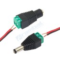Adaptador DC Macho-Hembra 5,5x2,1mm con tornillos