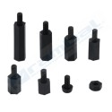 Kit de espaciadores hexagonales de M-F negro