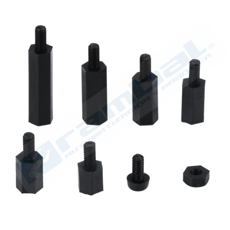 Kit de espaciadores hexagonales de M-F negro