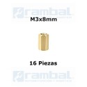 Set Espaciadores Hexagonales Pilar M3.
