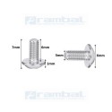 Set 20 Tornillos con Tuerca M3x6mm acero inoxidable