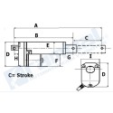 Actuador lineal motor paso a paso 8"