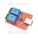 Modulo Relé 2 Canales USB control computadora 5V
